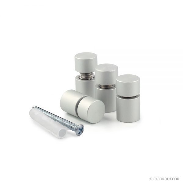 Simply Standoffs Complete 1/2"D x 1/2"L SIMPLY Standoff Kit - Matte Silver OEMK-050MS